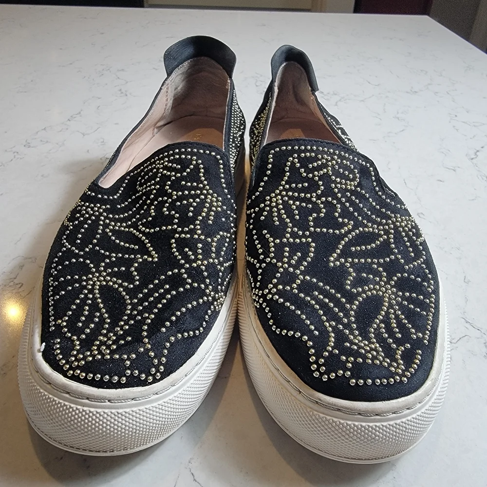 Rachel Zoe “Burke” Slip-On Sneakers Black Studded Size 8.5M